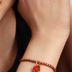 Red Fire Horse Murano Glass Dangle Charm