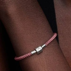 Shimmering Pink Cord Bracelet