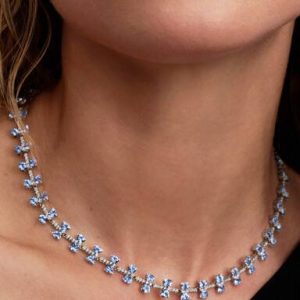 Bridgerton Blue Bow Necklace