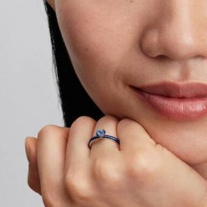 Blue Chakra Heart Ring