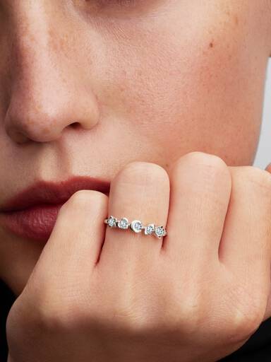 Pandora Talisman Sterling Silver Lab-Grown Diamond Symbols Ring