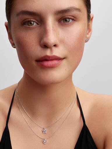 Pandora Talisman Sterling Silver Lab-Grown Diamond Heart Pendant Necklace - Image 4