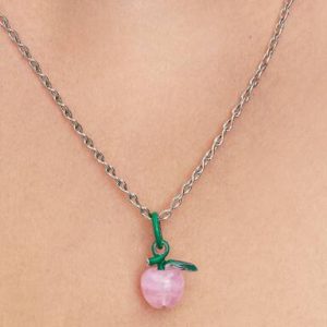Murano Pink Apple Charm