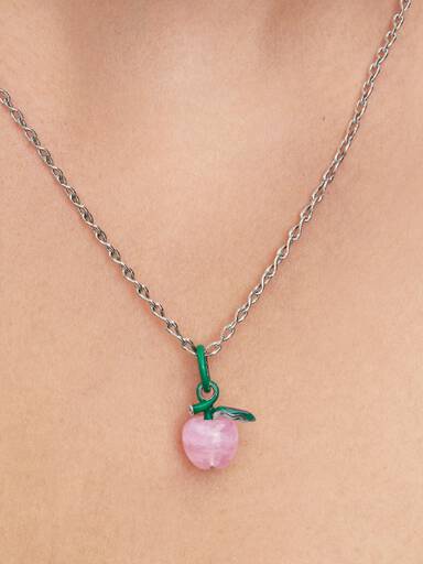 Murano Pink Apple Charm
