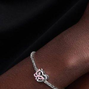 Entwined Heart & Butterfly Charm