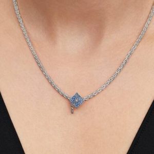 Sparkling Blue 2026 Graduation Cap Charm