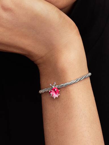 Pink Snail Charm