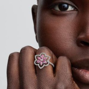 Double Flower Cocktail Ring