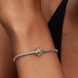 Disney Princesses Ariel Shell Lab-Grown Diamond Two-Tone Charm