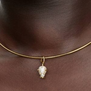 Treated Freshwater Cultured Baroque Pearl Mouse Dangle Charm