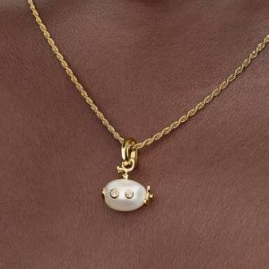 Treated Freshwater Cultured Baroque Pearl Submarine Dangle Charm