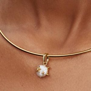 Treated Freshwater Cultured Baroque Pearl Cloud Dangle Charm