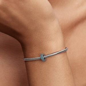 Ice Blue Stone Spacer Charm