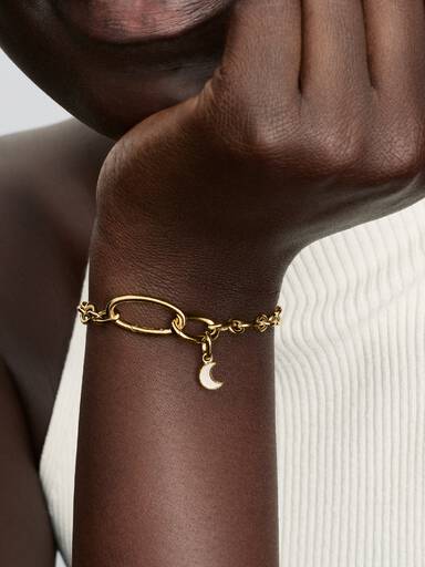 White Crescent Moon Mini Dangle Charm