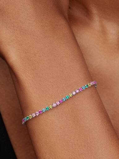 Rainbow Tennis Bracelet