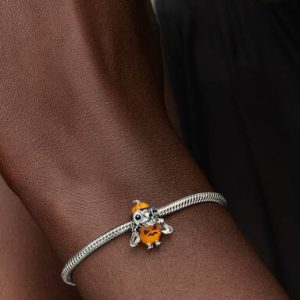 Disney Stitch Halloween Pumpkin Charm