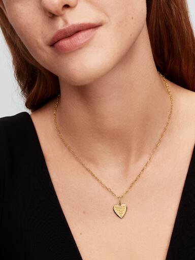 Engravable Heart Tag Pendant - Image 4