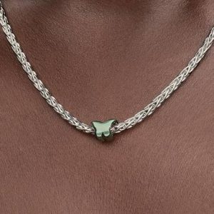 Green Butterfly Mini Charm