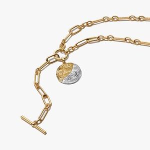 Oversized Sun & Moon Medallion Necklace Set