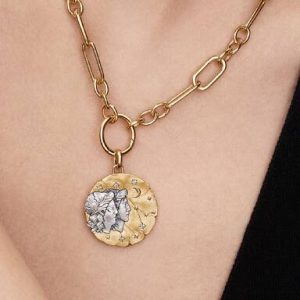 Gemini Zodiac Oversized Medallion Charm