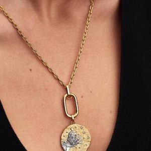 Leo Zodiac Oversized Medallion Charm