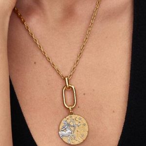 Sagittarius Zodiac Oversized Medallion Charm