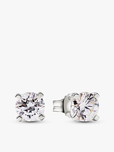 Pandora Era 14k White Gold Lab-grown Diamond Earrings - Image 2