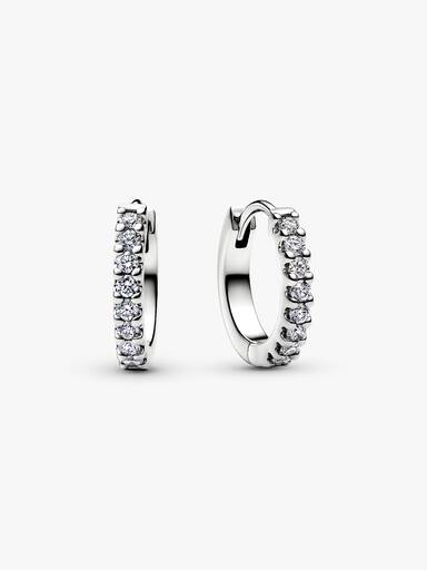 Pandora Era Lab-Grown Diamond Pavé Hoop Earrings - Image 2