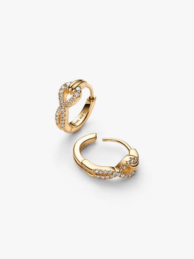 Pandora Infinite Lab-grown Diamond Pavé Hoop Earrings - Image 3