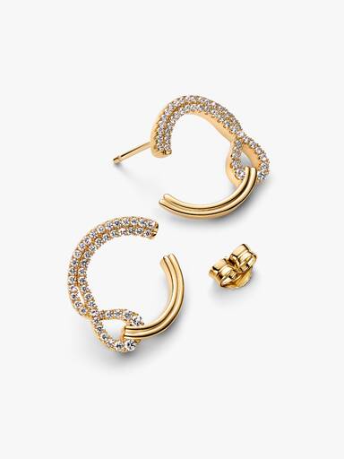 Pandora Infinite Lab-grown Diamond Pavé Open Circle Stud Earrings - Image 3