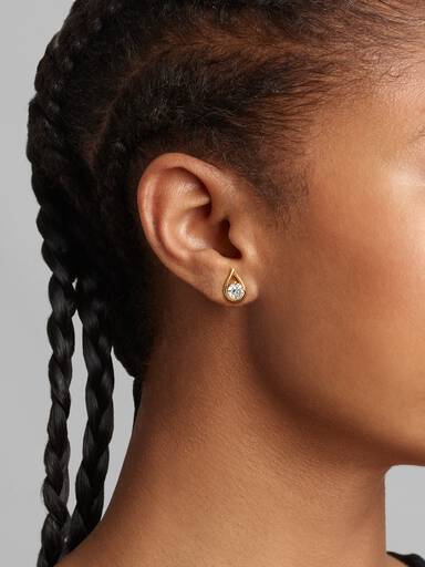 FINAL SALE - Pandora Infinite 14k Gold Lab-grown Diamond Earrings