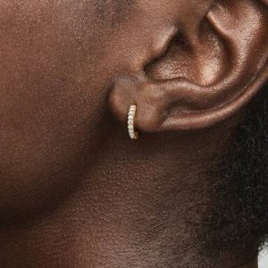 Sparkling Huggie Hoop Earrings