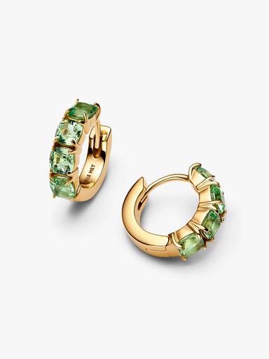 Green Hoop Earrings - Image 4
