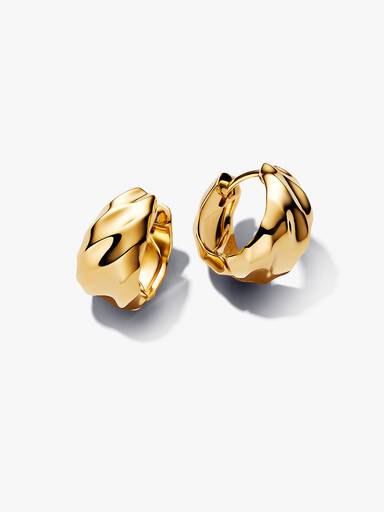 Rippled Hoop Earrings - Image 2