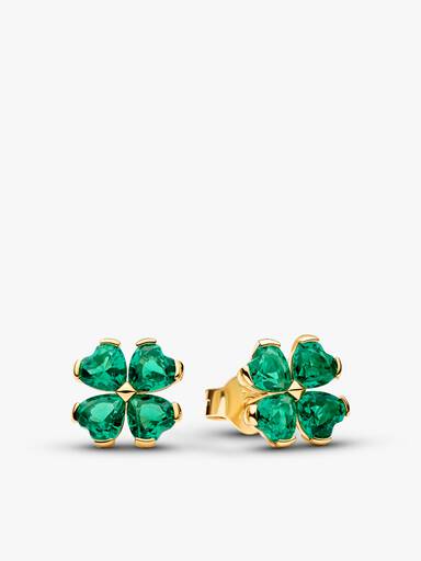 Green Lucky Little Clover Necklace & Earring Set - Image 3