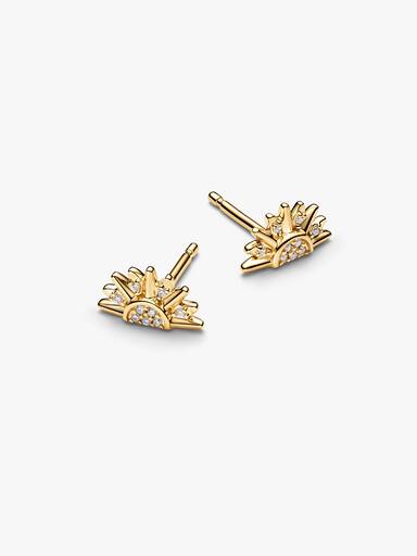 Celestial Sparkling Sun Stud Earrings - Image 3