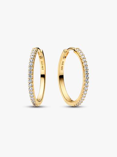 Sparkling Hoop Earrings - Image 2