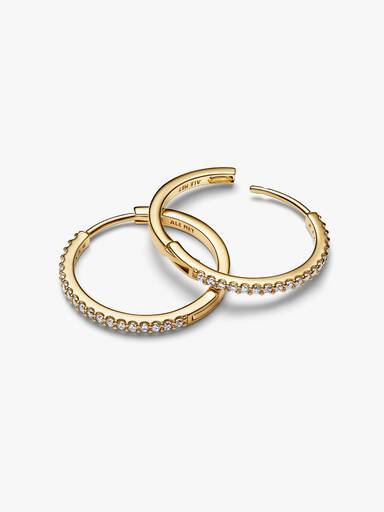 Sparkling Hoop Earrings - Image 3