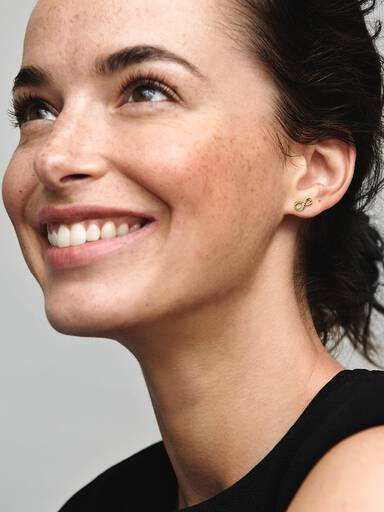 Sparkling Infinity Stud Earrings - Image 3