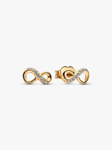 Sparkling Infinity Stud Earrings - Image 2