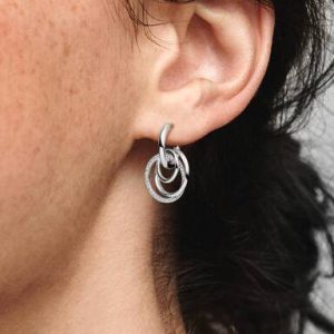 Family Always Encircled Hoop Earrings