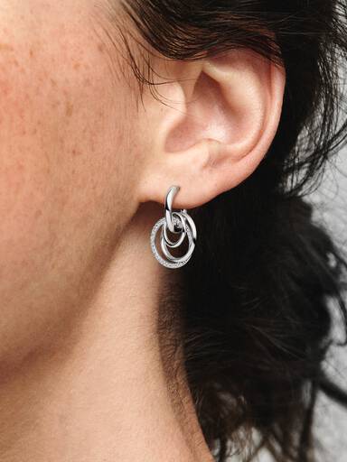 Family Always Encircled Hoop Earrings