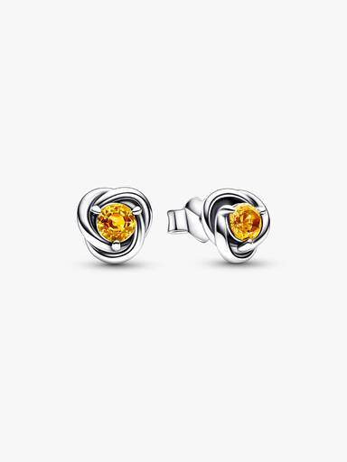 FINAL SALE - November Honey Eternity Circle Stud Earrings - Image 2