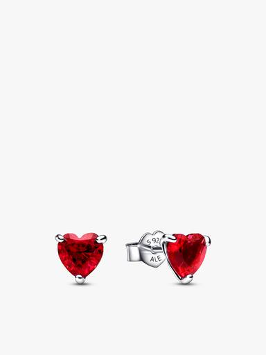 Red Sparkling Heart Tennis Jewelry Set - Image 3