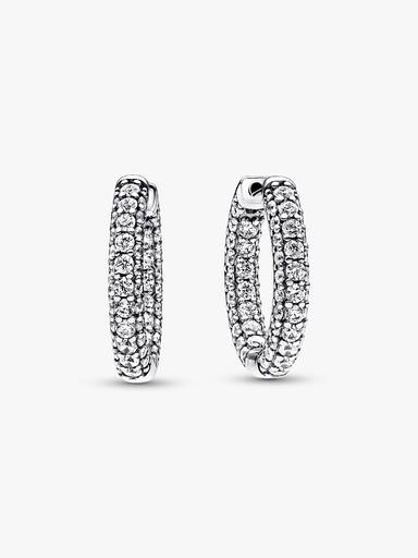 Pandora Timeless Pavé Single-row Hoop Earrings - Image 2