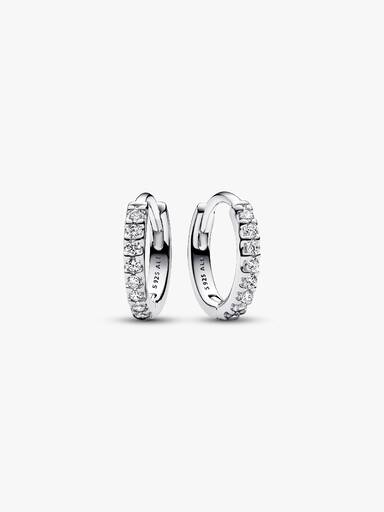 Sparkling Huggie Hoop Earrings - Image 2