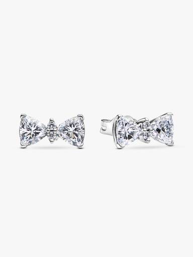 Sparkling Bow Stud Earrings - Image 2