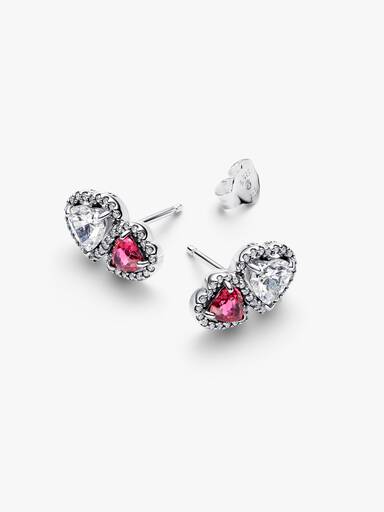 Halo Hearts Stud Earrings - Image 3