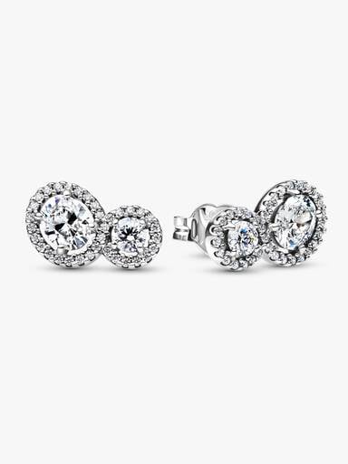 Embracing Halo Stud Earrings - Image 2