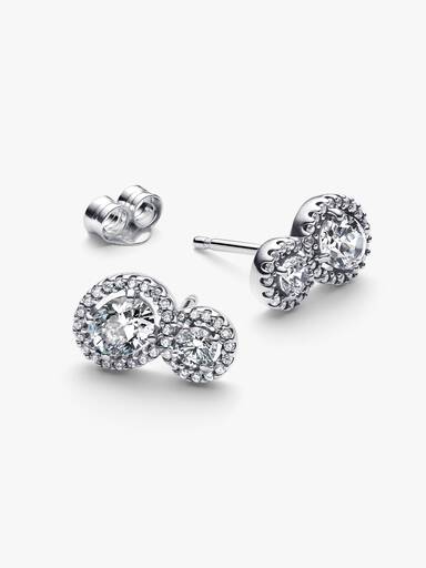 Embracing Halo Stud Earrings - Image 4